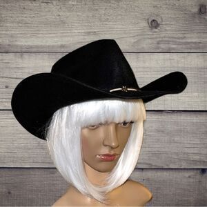 Pigalle black felt gone country cowgirl hat! New!! Unisex